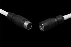 DROP Câble de clavier spiralé noir et blanc – Noir sur blanc – YC8