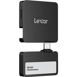 Lexar Professional Go Portable SSD with Hub, SL400(Model), 1TB, Black,(LSL400S002T-RNBNU)