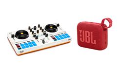 Hercules DJControl Mix Utlra + JBL Go 4 red