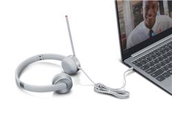 LENOVO 100 Stereo Analog Headset - Cloud Grey