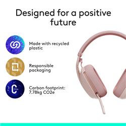 Logitech Zone Vibe 100 Écouteurs sans fil légers  - Rose