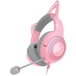 RAZER Kraken Kitty V2 USB Wired RGB Headset - Quartz Pink