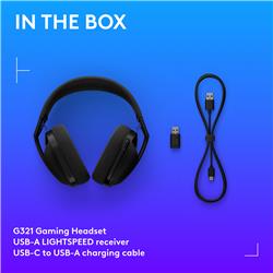 LOGITECH G321 LIGHTSPEED Wireless Bluetooth Gaming Headset - Black