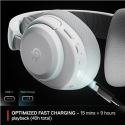 Casque sans fil multiplateforme SteelSeries Arctis Nova 3X - Blanc