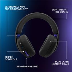 LOGITECH - Casque de jeu sans fil Bluetooth LIGHTSPEED G325 - Noir