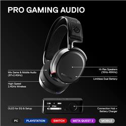 STEELSERIES Arctis Pro Wireless Gaming Headset (Black) -  | PC, PS