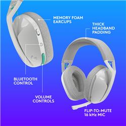 LOGITECH G321 LIGHTSPEED Wireless Bluetooth Gaming Headset - White