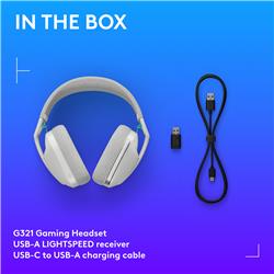 LOGITECH G321 LIGHTSPEED Wireless Bluetooth Gaming Headset - White