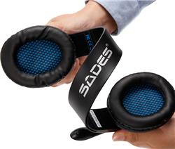 SADES (Tpower) - Casque-micro bleu(Open Box)