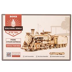 ROKR 3D Wooden Puzzle,Steam Train Set,DIY Enthusiasts