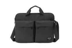 KINGSLONG 17.3" Stylish Laptop Briefcase, Bubble Soft Case, Black