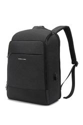 KINGSLONG 15.6" Business Work Backpack with USB Charging Port, Black