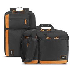 SOLO DUANE 15.6 HYBRID LAPTOP BACKPACK/ BRIEFCASE - BLACK/TAN