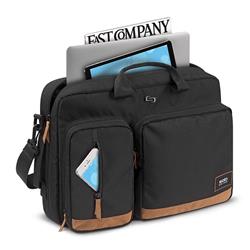 SOLO DUANE 15.6 HYBRID LAPTOP BACKPACK/ BRIEFCASE - BLACK/TAN