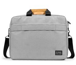 PKG Spadina up to 16" Messenger Bag, Light Grey/Tan