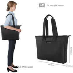 EVERKI  Business Women’s Slim Laptop Tote 15.6 inch, Black