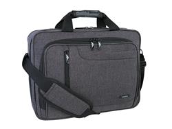 ROOTS 15.6" Laptop briefcase w/ RFID, Tablet Pocket & USB port, Grey