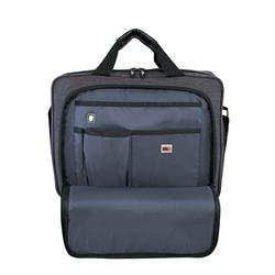 ROOTS 15.6" Laptop briefcase w/ RFID, Tablet Pocket & USB port, Grey