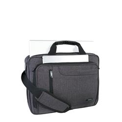 ROOTS 15.6" Laptop briefcase w/ RFID, Tablet Pocket & USB port, Grey