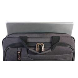 ROOTS 15.6" Laptop briefcase w/ RFID, Tablet Pocket & USB port, Grey