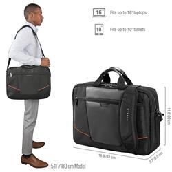 EVERKI Flight Laptop Briefcase - 16" Black (EKB419)