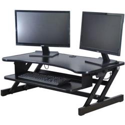 Rocelco DADR Deluxe 37" Sit To Stand Adjustable Height Desk Riser (Black)