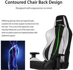 AKRacing Premium Series Gaming Chair, Silver & Black V2