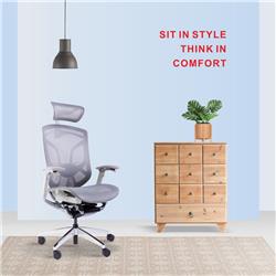 GTCHAIR Dvary Butterfly Ergonomic Office Chair, Mesh, Grey