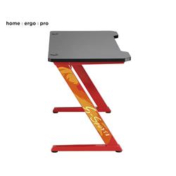 Brateck Z-Shaped PC Gaming Desk - Black & Red(Open Box)