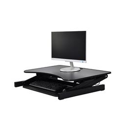 ROCELCO EADR Sit To Stand Adjustable Height Desk Riser (Black)