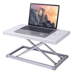 Surélévateur de bureau portable ROCELCO PDR (blanc/argent)