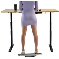 Uncaged Ergonomics BASE Active Standing Desk Balance Board & Anti-Fatigue Mat (Silver/Black)