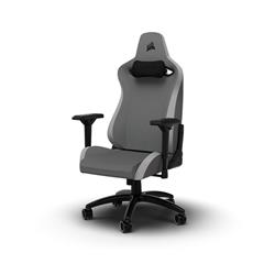 CORSAIR TC200 Fabric Gaming Chair - Standard Fit, Light Grey / White(Open Box)