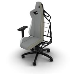 CORSAIR TC200 Fabric Gaming Chair - Standard Fit, Light Grey / White(Open Box)