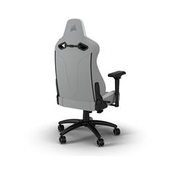 CORSAIR TC200 Leatherette Gaming Chair, Standard Fit, Grey/White