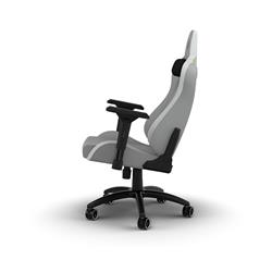 CORSAIR TC200 Leatherette Gaming Chair, Standard Fit, Grey/White