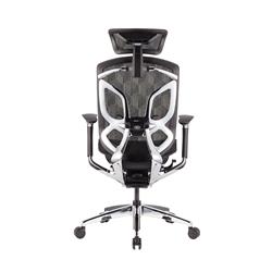 GTCHAIR Dvary Chromed Butterfly Office Chair, 3D Paddle Shift Control Arms, S3-L Mesh Headrest, 65mm Black PU Castors, Black.