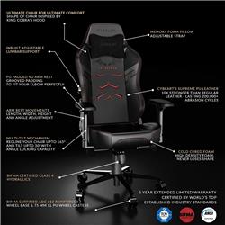 CYBEART | The Batman Gaming Chair - DC Comics | Inbuilt Lumbar Support(Open Box)