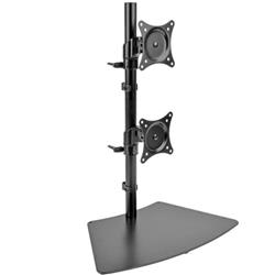 Tripp Lite Dual Vertical Desk Mount Monitor Stand Swivel Tilt Rotate 15-27in DDR1527SDC