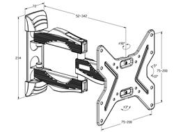 iCAN TV Wall Mount Bracket with Full Motion Arm for 26"-42"(Open Box)