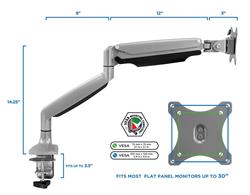 Mount-It! 17"-32" Single Monitor Desk Mount | Gas Spring | MI-1771