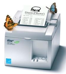 STAR MICRONICS, TSP143IIU WHT US, TSP100 ECO, THERMAL, CUTTER, USB, WHITE, INT PS