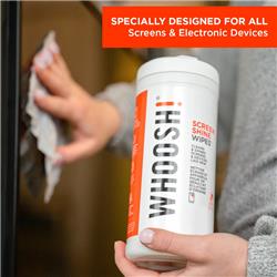 WHOOSH! Screen Shine 70 Wipes Canister (W! Cleaning Cloth Included)