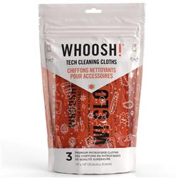 WHOOSH! Tech Cleaning Microfiber Cloths XL 3-Pack (35 x 35cm)