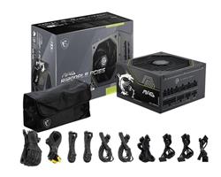 Alimentation MSI MAG A1000PLS PCIe 5.0, 1000 W, certification 80 PLUS Platinum
