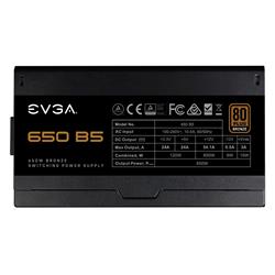 EVGA 650 B5, 80 Plus BRONZE 650W, Fully Modular Power Supply(Open Box)