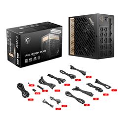 MSI MEG Ai1000P PCIE 5.0, 80+ PLATINUM Full Modular Gaming PSU, 12VHPWR Cable, 4080 4090 ATX 3.0 Compatible, 1000W Power Supply