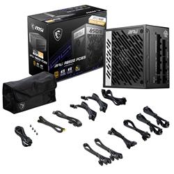 MSI MPG A850G PCIE5, bloc d'alimentation de jeu entièrement modulaire 80+ GOLD, câble 12 V-2x6, compatible ATX 3.1 et PCIE 5...