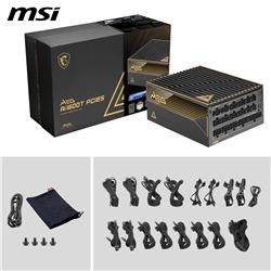 Alimentation modulaire complète MSI MEG Ai1600T PCIE5, 80+ TITANIUM 1600 W, câble 12 V-2 x 6, compatible ATX 3.1 et PCIE 5.1