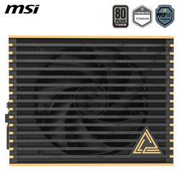 Alimentation modulaire complète MSI MEG Ai1600T PCIE5, 80+ TITANIUM 1600 W, câble 12 V-2 x 6, compatible ATX 3.1 et PCIE 5.1